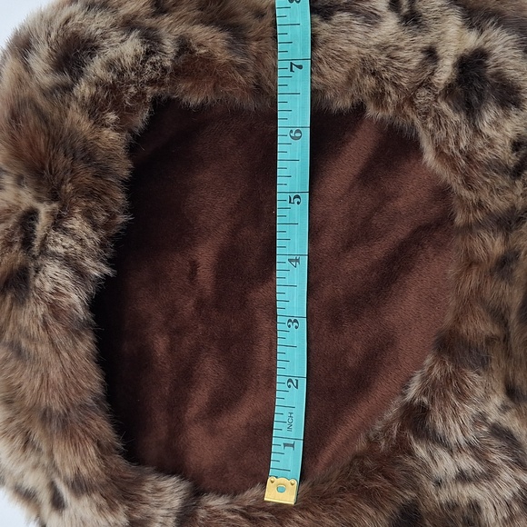Donna Salyers Fabulous Furs Leopard Print Beret Hat Faux Fur - Picture 8 of 8